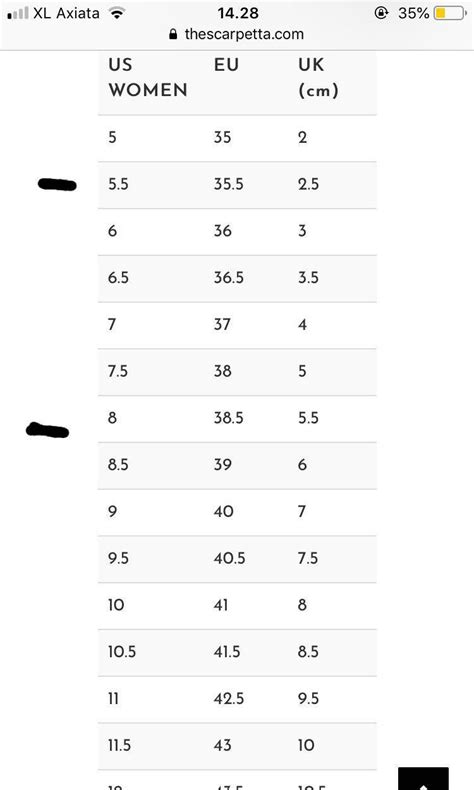 michael kors size guide shoes